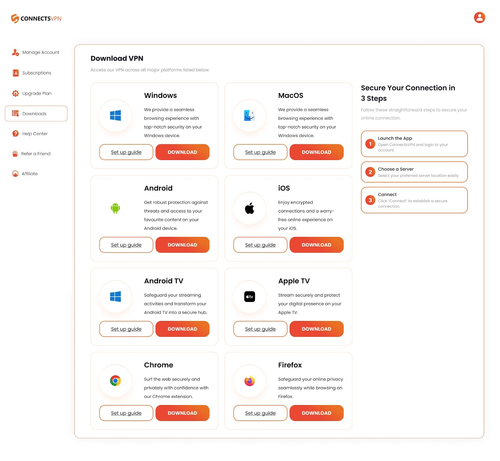 Download section screenshot